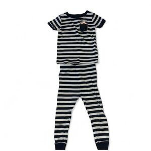 Old Navy Baby Boy’s Hammerhead Cute Shark Black White Stripe 2 Pc Pajama Set 2T